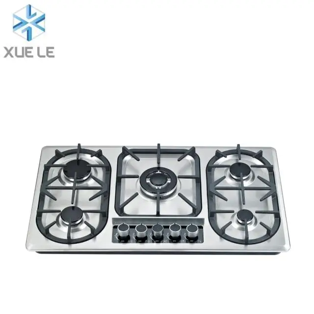 Morocco Market Stainless Steel 5 Burner Gas Stove Gas Cooker Gas hob