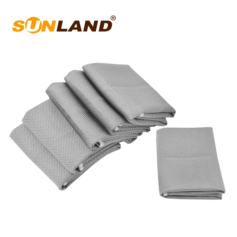 Sunland Kitchen Napkins Microfiber Counter Polishing Cleaning Cloth Dish Cloth Household 16 X 16inch Solid Grey
