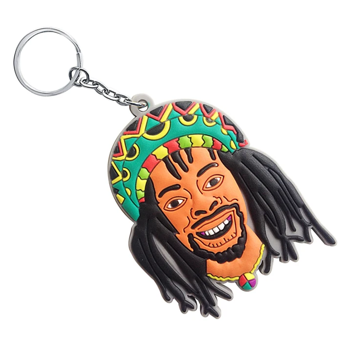 2018 Custom Personalized Popular Bahamas Souvenir PVC Key Ring/ Tropical Key  ring with chain