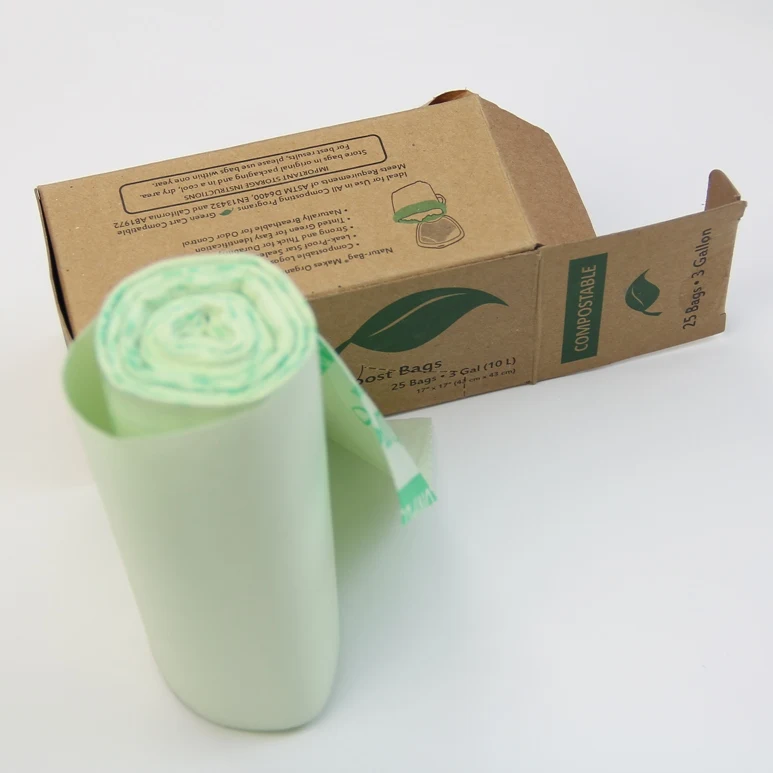 
30 Gallon 20 Micron PLA Biodegradable Bag for Trash and Garbage with Custom Printed 