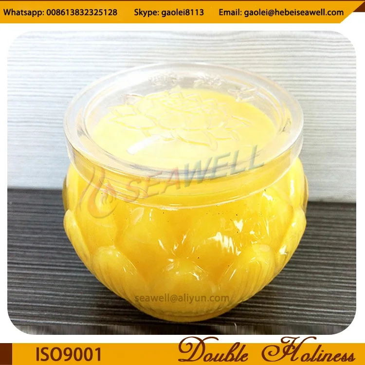 Religious temple votive buddhist lotus candle ghee butter candle lamp