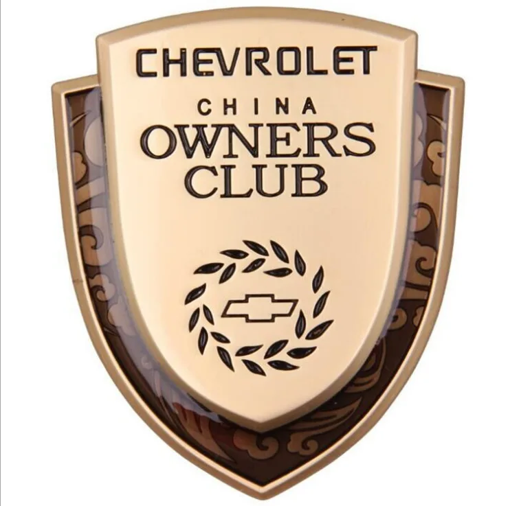 Factory Supply Vehicle Accessories Sticker Custom Made Chrome Luxury Car Emblem