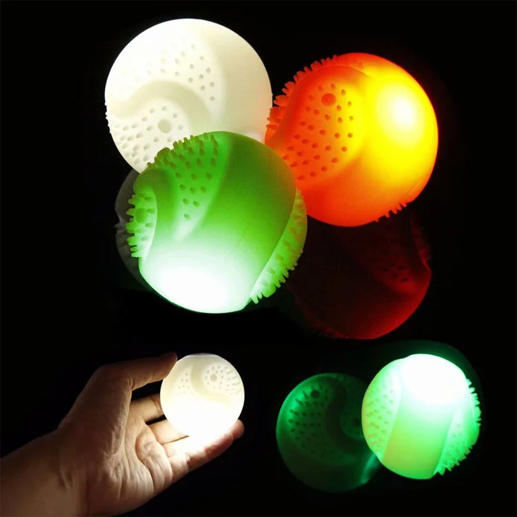 Durable Silicon Led Pet Toy, Motion Sensor Flashing Light Dog Toy Ball