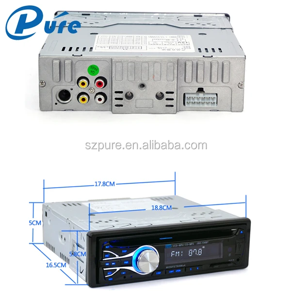 Car 1 Din DVD Player Car BT DVD/VCD/CD/MP3/MP4/AVI Player