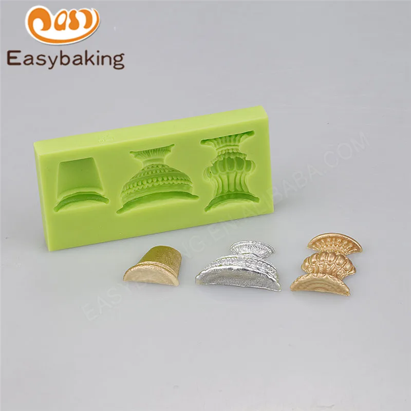Creative Flowerpot Silicone Mold Vase Shaped Fondant Cake Decoration Tools