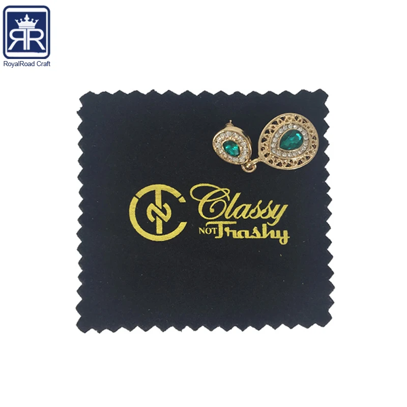 18053103 professional jewelry cleaning packing sets suede jewelry pouch cleaning cloth anti-tarnish for silver