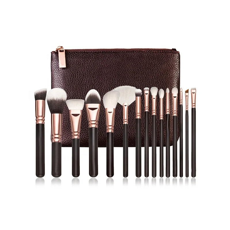 High Quality wholesale Professional custom synthetic hair private label cosmetic makeup brushes set case