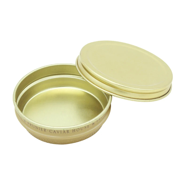 Vacuum Caviar tin box, food grade tin cans, tin box packing