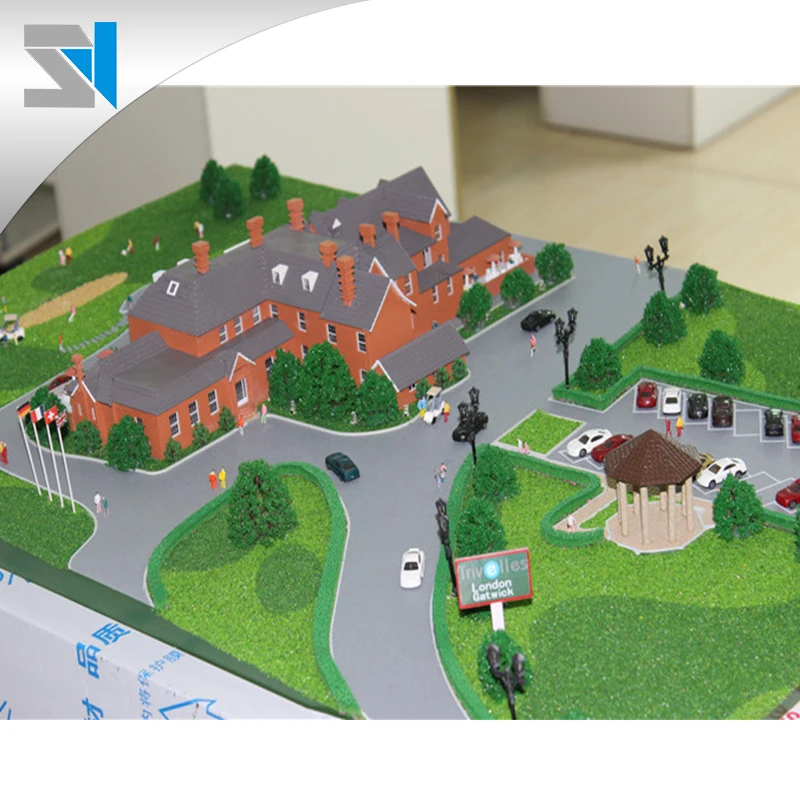 Миниатюрная Архитектурная Модель виллы со светодиодным освещением для продажи, производитель моделей в масштабе