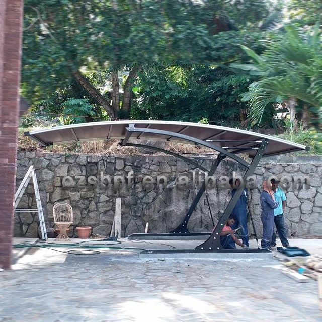 Single Slope Car Park Canopy Awnings Carport Kits Garages, Canopies & Carports Metal Hard Pressed Aluminum Alloy 6061-T6 100%