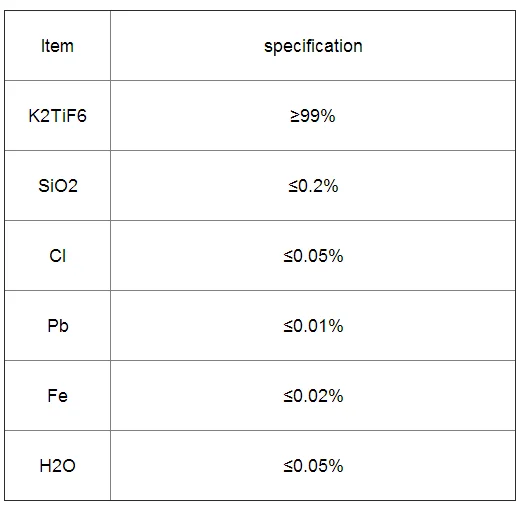 K2TiF6 CAS 16919-27-0 Potassium Fluotitanate Potassium Hexafluorotitanate