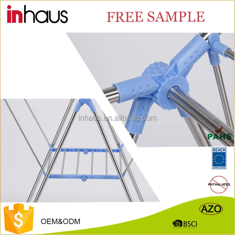 High quality stainless steel hanging clothes drying rack foldable clothes lines