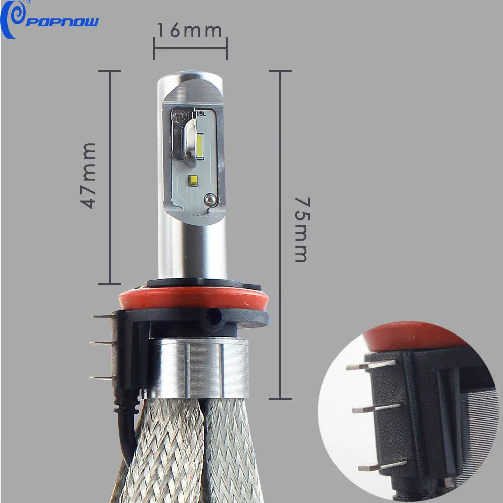 8c H15 LED Headlight Canbus 80W 8000lumens for universal car fanless led headlight