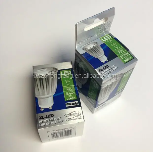 
printed cheap cardboard paper box packaging for LED lamp light bulb box 