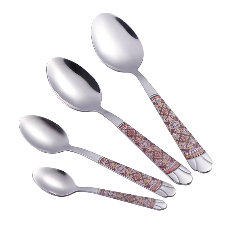 
Wholesale Bulk Stainless Steel Cutlery With Decal For Home Hotel Restaurant 