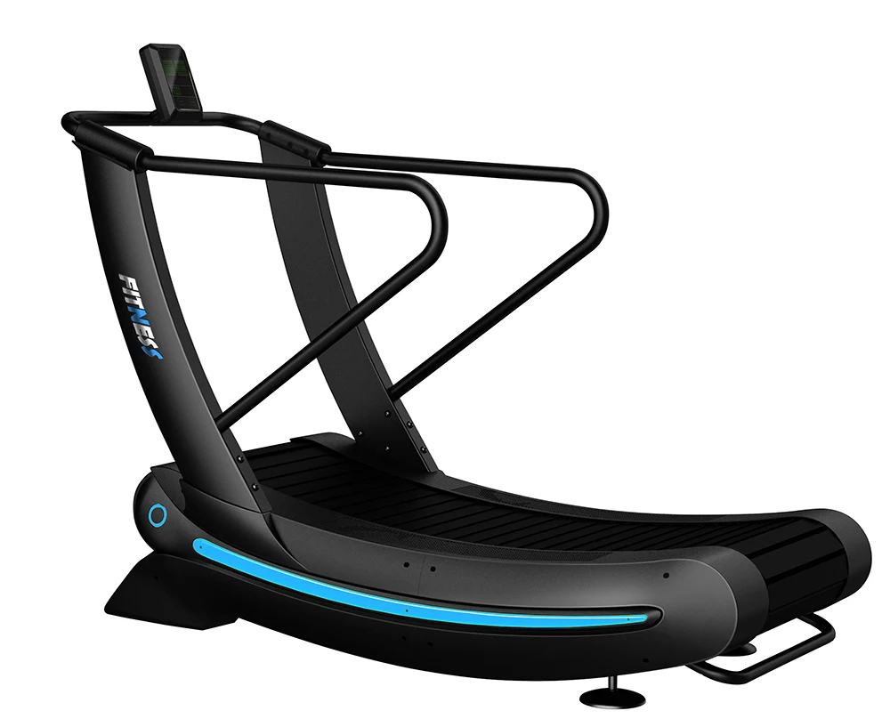 FITNESS Curve Treadmill with Screen Self-propelled Treadmill High End Gym Equipment