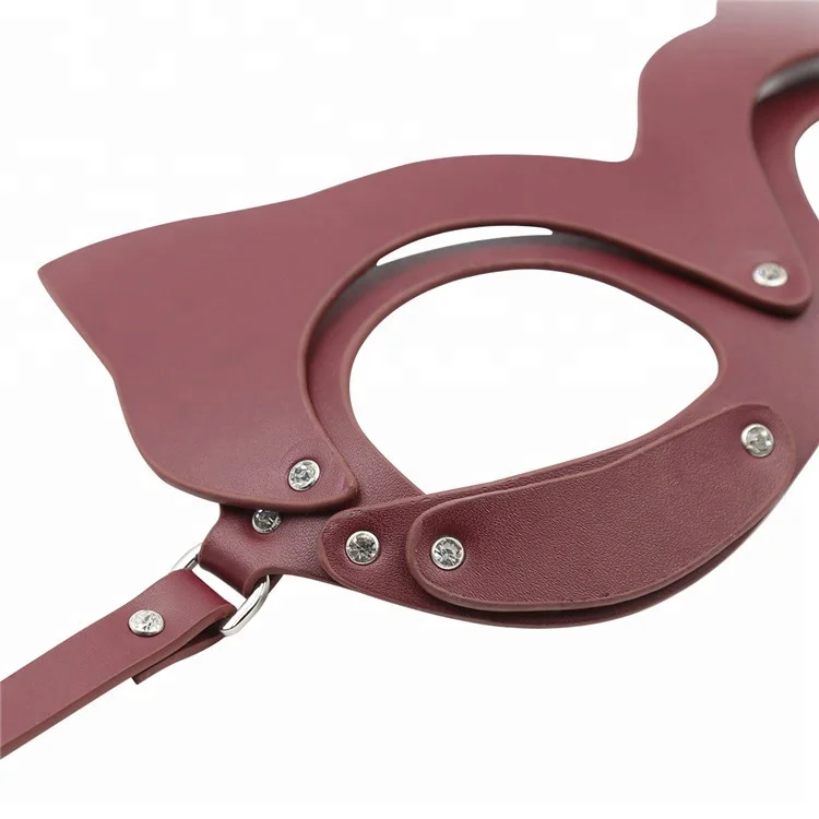 PU Leather Adult Animal Mask For Male Bondage Sex Hood Toys