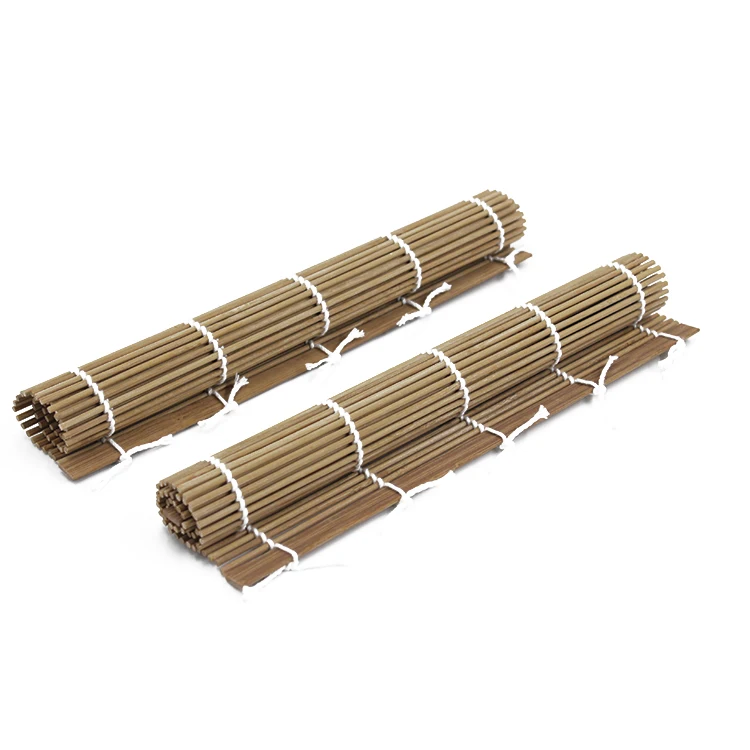 
Excellent 24 x 24 cm Hand Craft Carbonized Bamboo Sushi Rolling Mat 