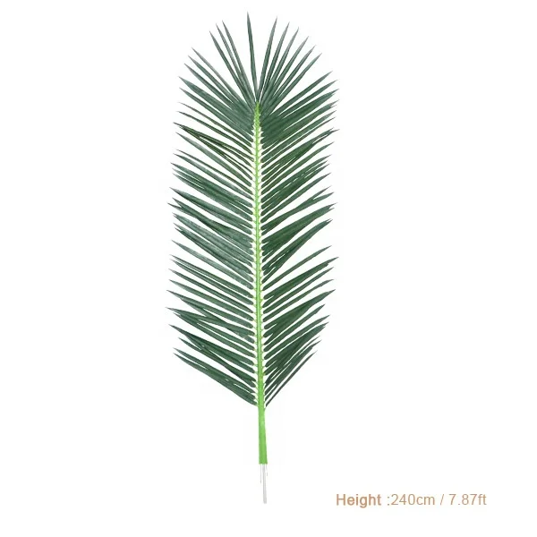 UV resistant plastic artificial coconut palm tree leaves outdoor decoration