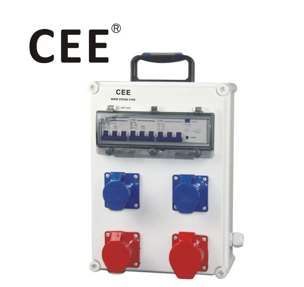 CEE-10 industrial plug socket combination unit, OEM & ODM electrical Distribution Box Distribution Board