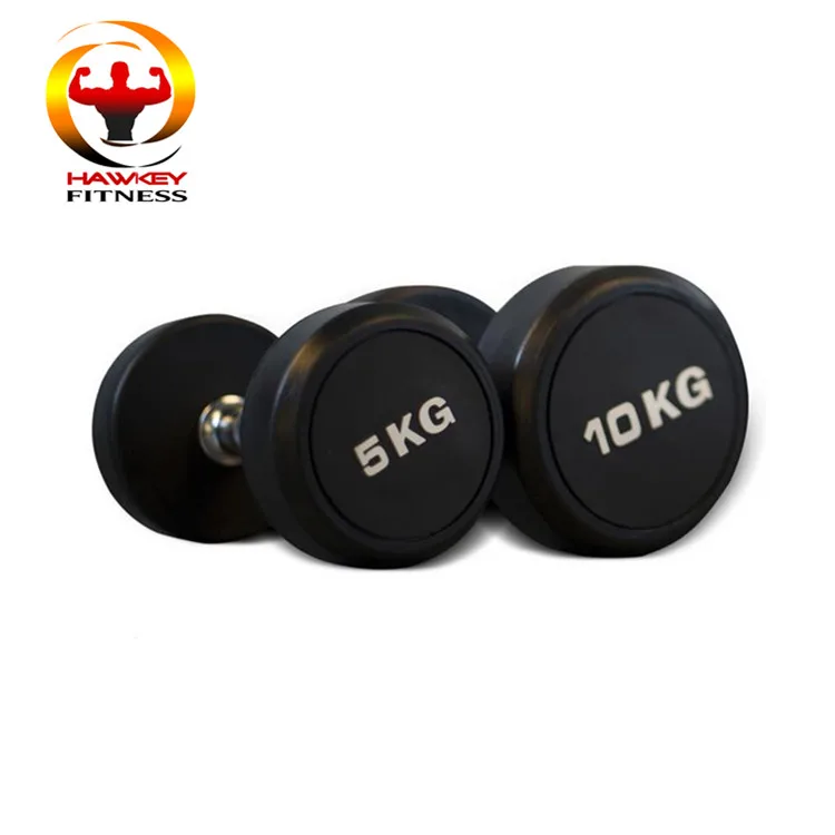 
Black colored Round Rubber Coated Fixed dumbbells for weight training 
