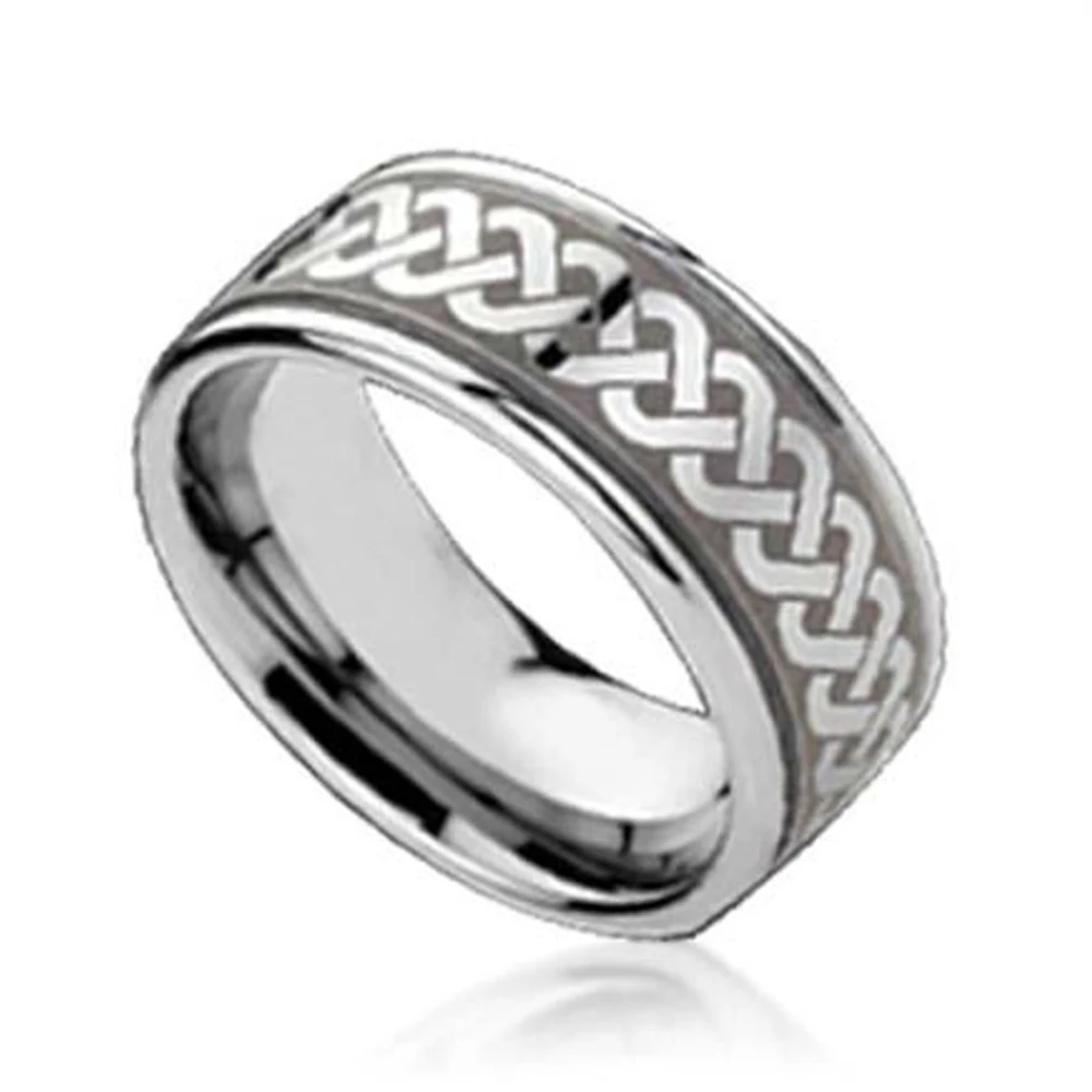 Smart cheap engraved hebrew stainless steel spinner rings