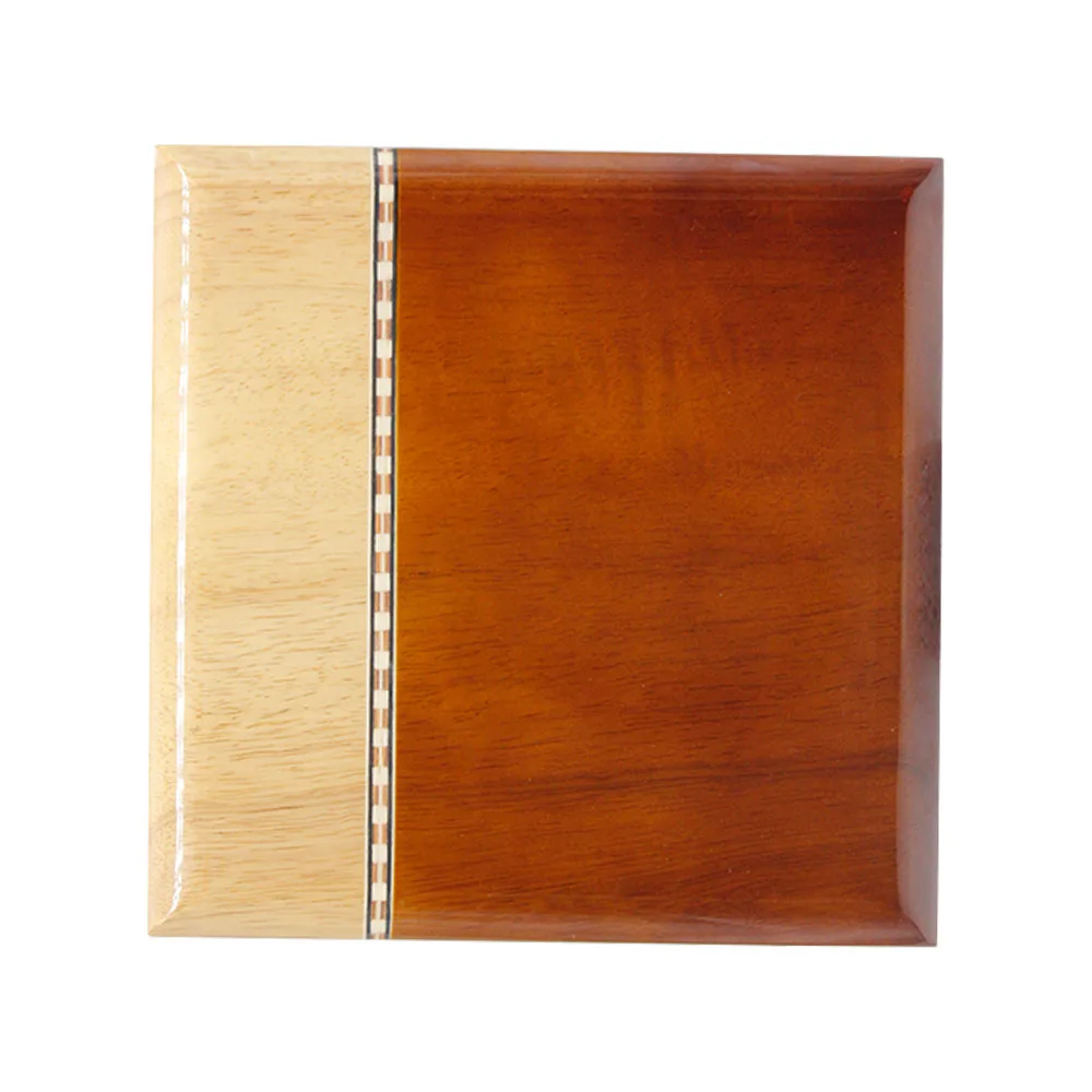 for ring gift case luxury double color light wood jewelry box