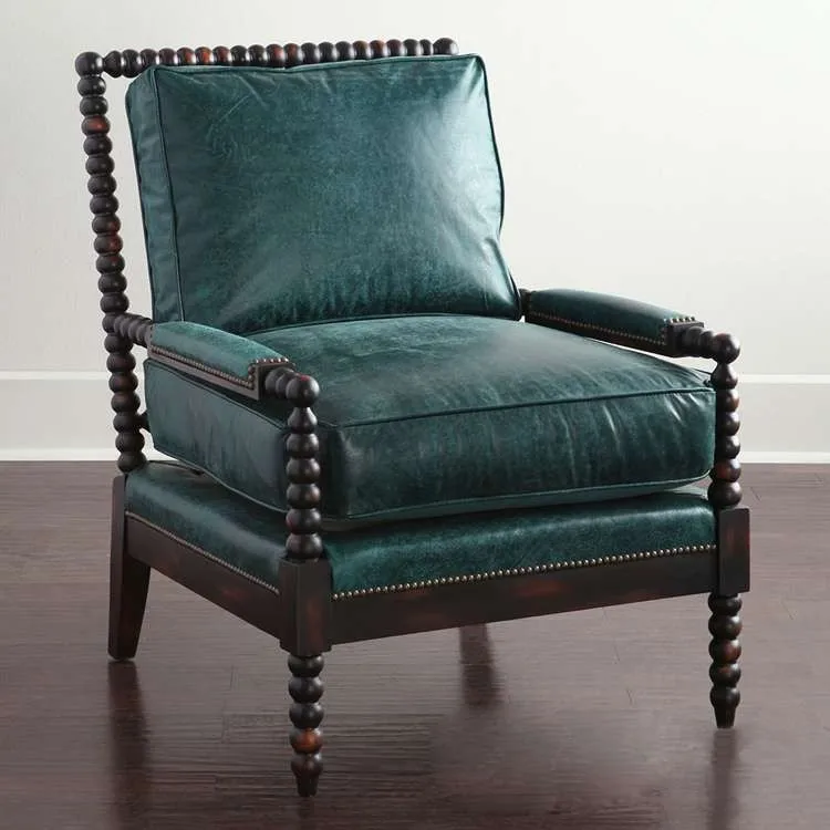 
1seater green leather goodlife luxury furniture sofa sets 