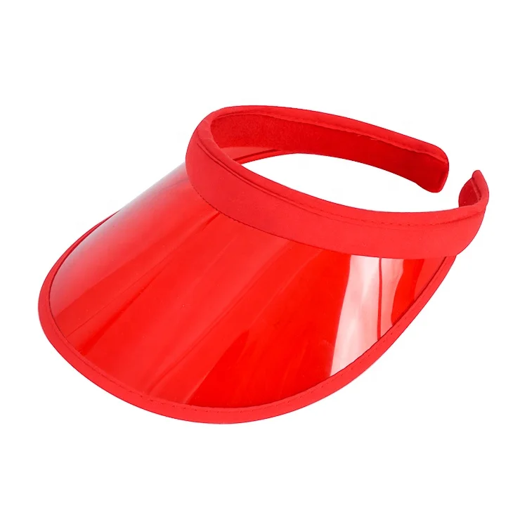EM-PV-2  YiWu ChunChao PVC adults/children colourful promotional outdoor fashion plastic green sun visor