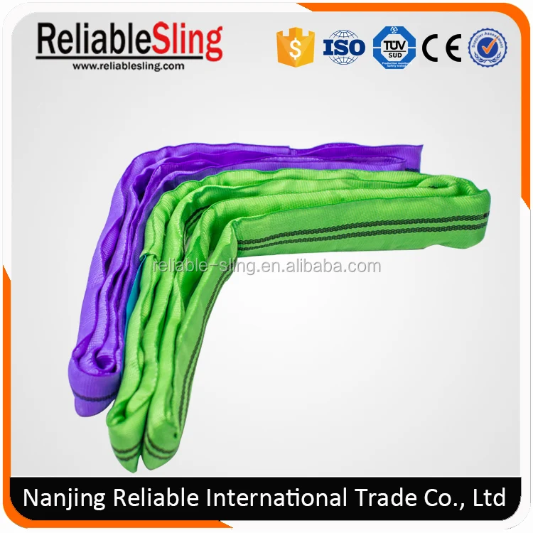 Polyester Soft Round Type Crane Lifting Slings