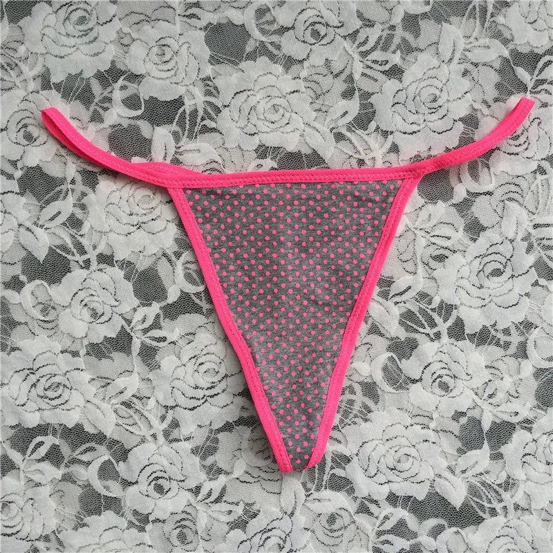 
(10 Pieces/Lot) In Stock Women Sexy Cute Cotton G-string Lady Soft Thong Mini T-back Panties Underwear Multicolored 