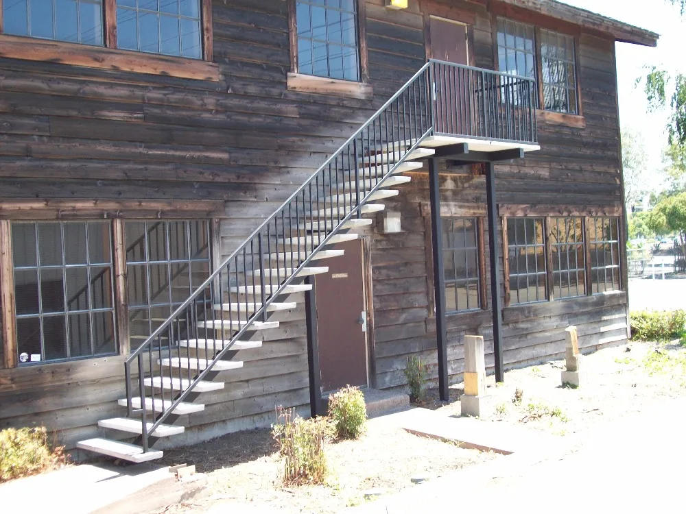 
Spiral/straight prefabricated exterior stairs metal good prices for external stairs 