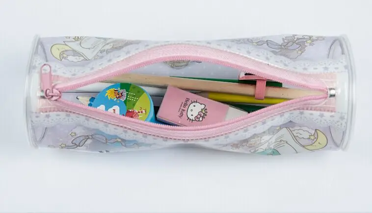 Custom new design pvc plastic pencil case kids BSCI factory