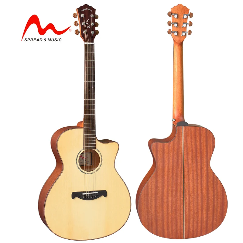 41 inch Spread Music OEM wholesale hot sale quality spruce high-end acoustic guitar great sound AW-12AC guitar