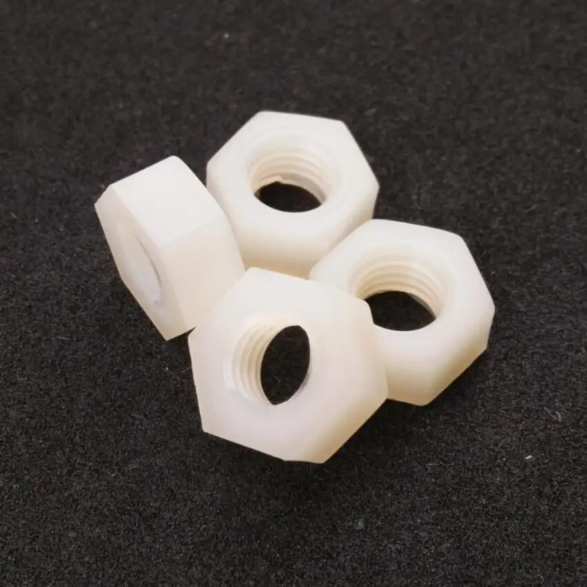 M6 Plastic Nylon Hex Nuts Standard PA 66 Fastener