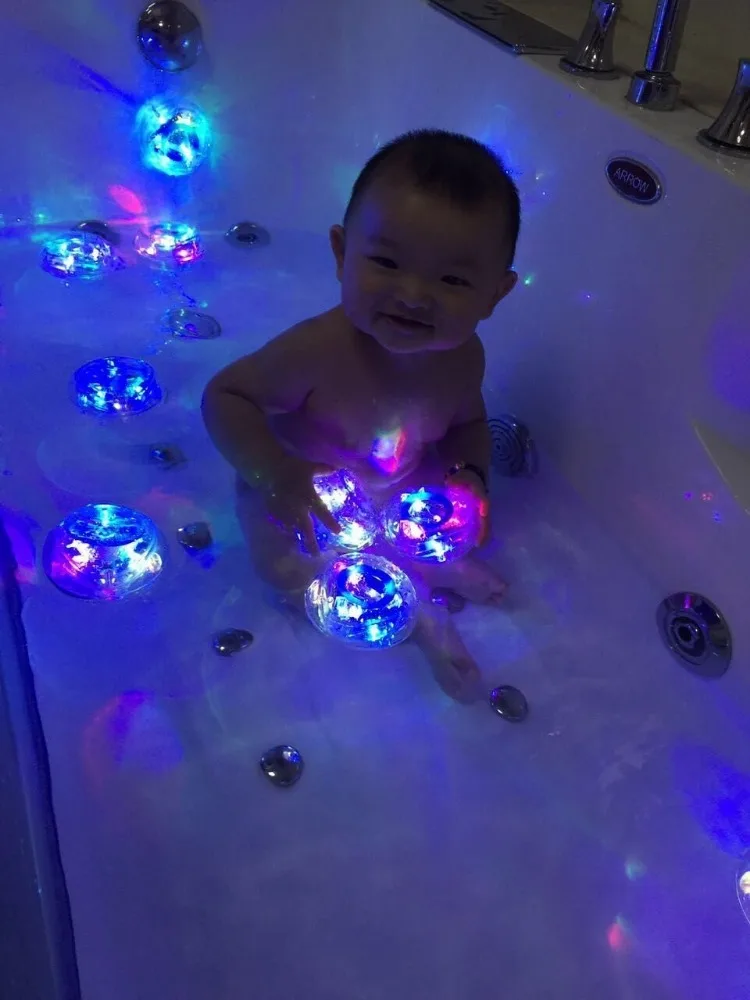 Ванна игрушка Водонепроницаемый со светодиодной подсветкой игрушки для ванной малышей и детей