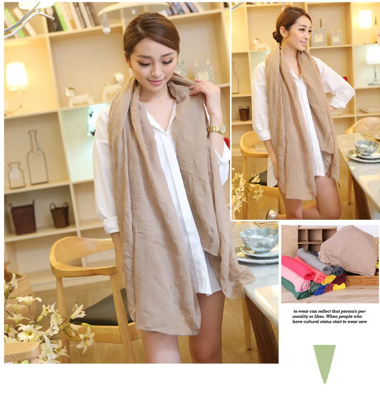 women scarf New Stylish Spring Autumn All-Match Women Scarf with High Quality Solid Color Scarfs