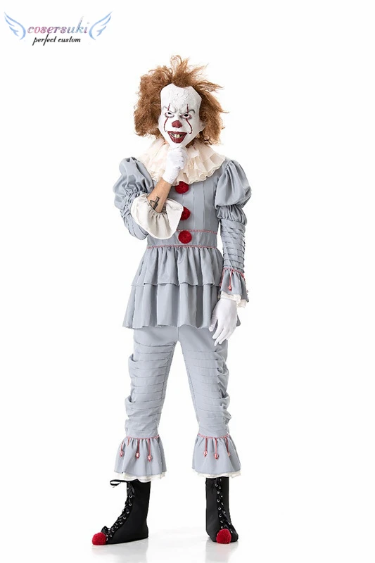 Хэллоуин клоун ужас кровавый для выступлений на сцене в офис, на вечеринку, страшные костюмы для Хэллоуина amazon (клоун обратно в темное время суток)
