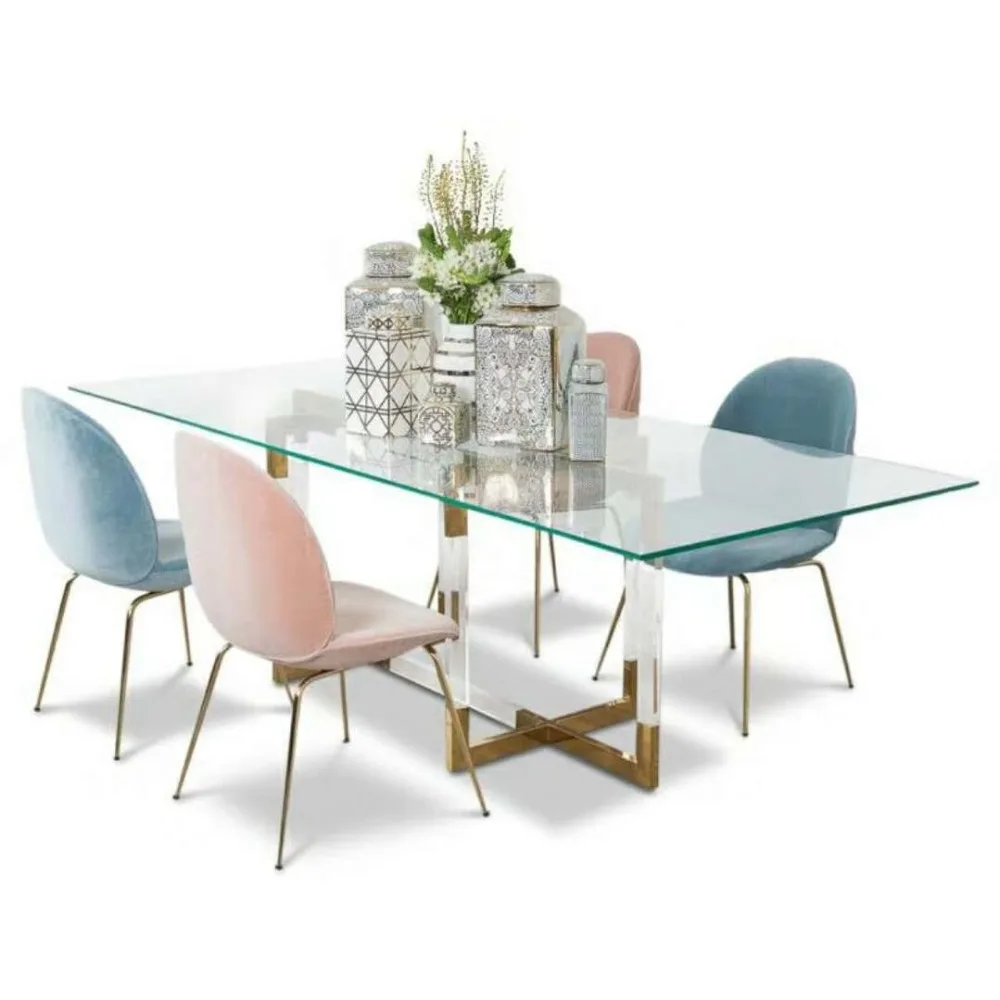 Tempered Glass Dining Table/ villa study desk/villa dining table