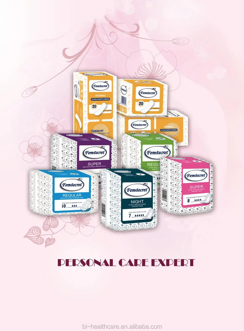 Disposable breathable ultra thin panty liners regular sanitary pad pouch high quality unscented  Women Daily Use herbal liners