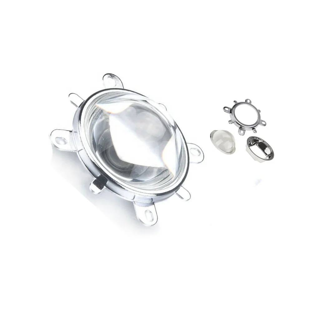 
60 degree / 90 / 120 degree 44mm 57mm 77mm cob lens with reflector for 5W 10W 30W 50W 100W LED 