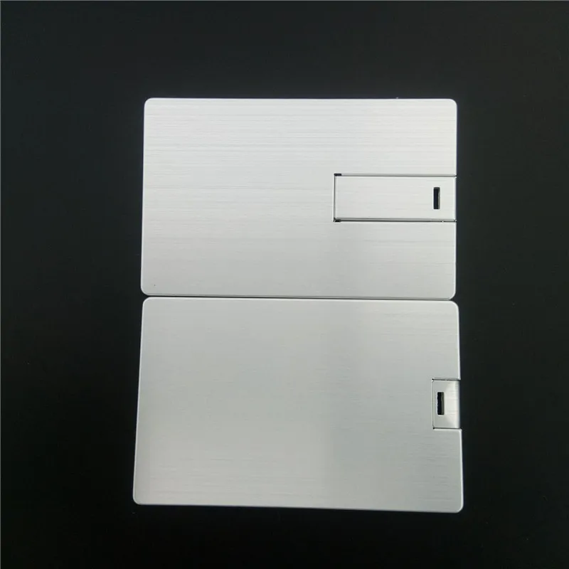 Metal Credit Card USB Flash Drive 32G Pendrive 64G USB Stick 16G 8G Flash Drive Memory Stick Bank Card Pen Drive