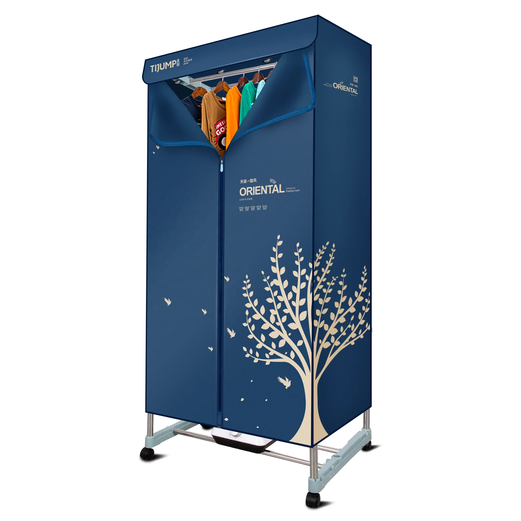 Semi automatic 15 kg plastic water proof  remote electric clothes dryer compact front load washing machine dryer