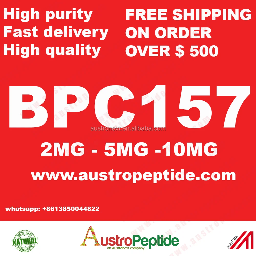 
Bpc-157 Body Protection Compound-157 peptide with high purity BPC 157 5mg bpc157 10mg tb500 