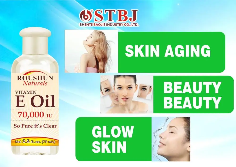 ROUSHUN OEM Private Label Naturals vitamin e oil for skin care whitening Moisturizing dark spot removal