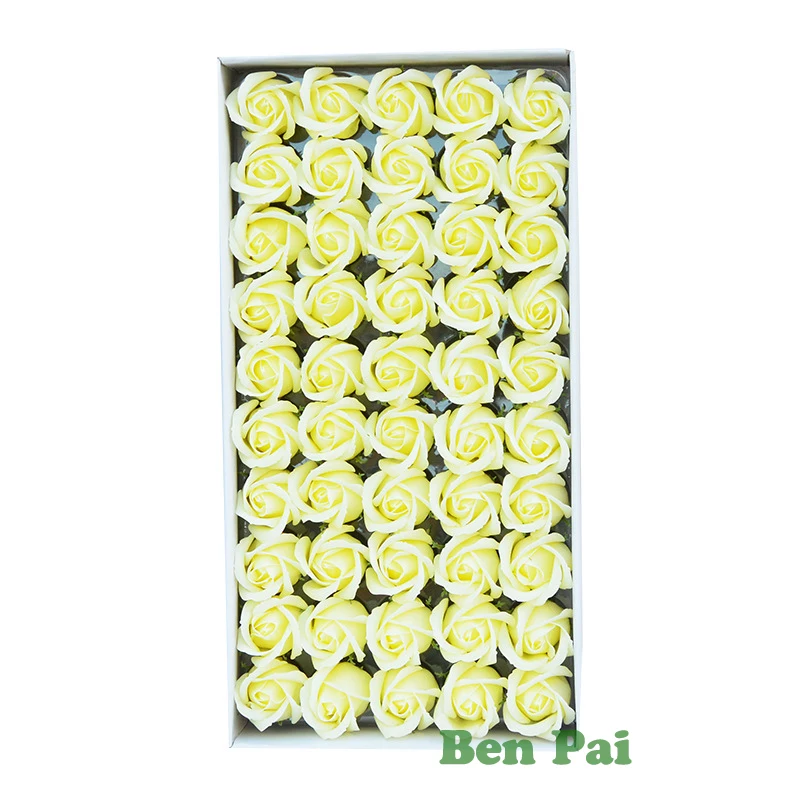 Artificial Flower 5-6cm Red Single PE Soap Rose Flower Head with Gift Box