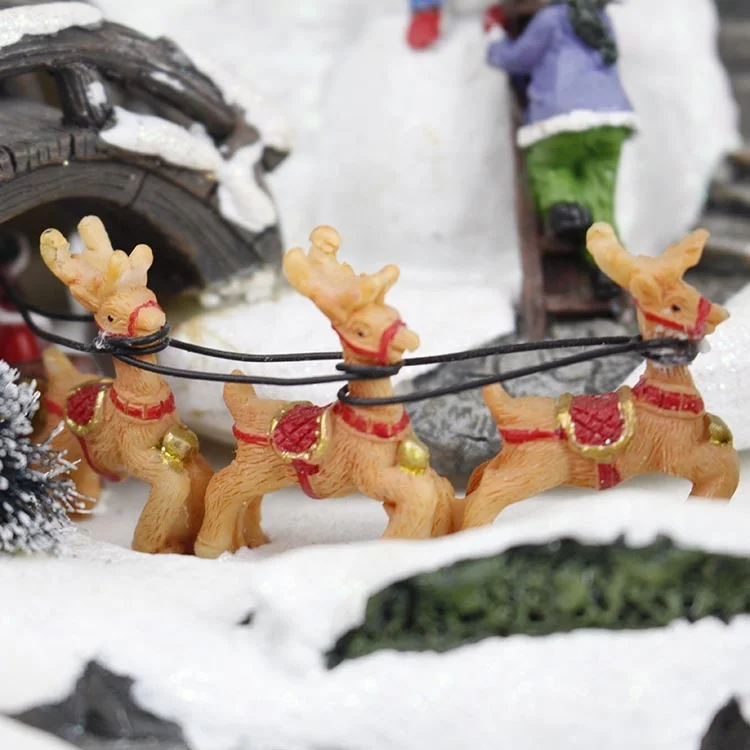 MELODY LED lighting and music mountain Lemax polyresin Christmas village scene Christmas decoration