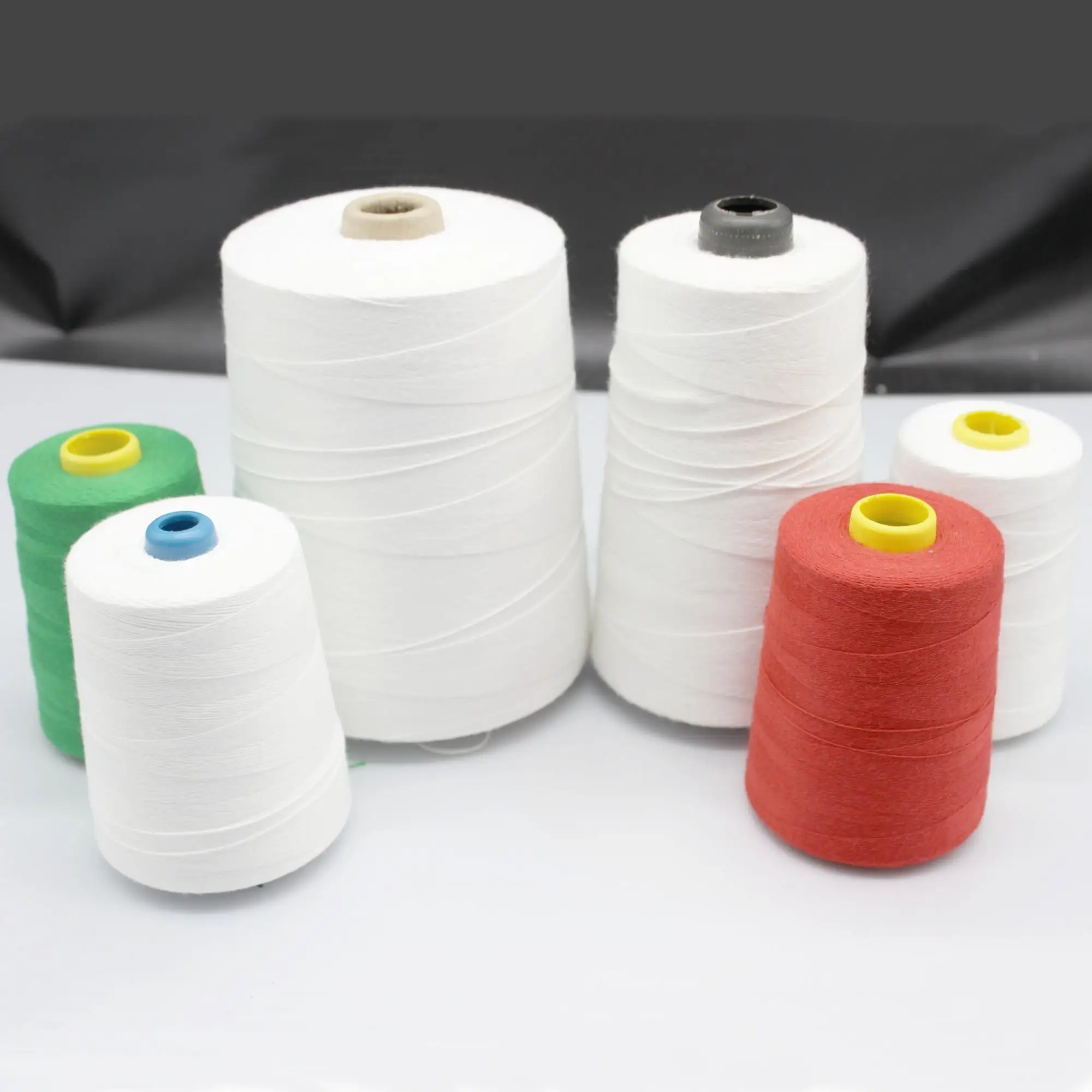 100% polyester bag closing thread 20 / 6  polyester yarn polypropylene bags sewing threads