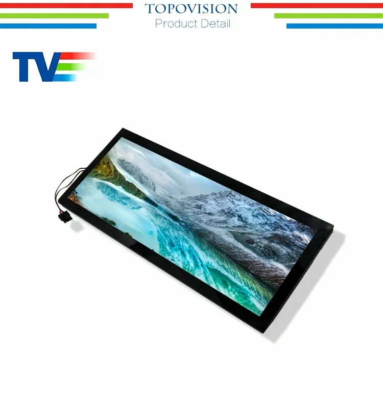 IPS 12.3 inch 1920x720 Sunlight Readable 1000 nits Capacitive Touch Optional Stretched Bar TFT Car LCD Display wide temperature