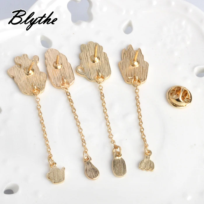 Factory Custom Green Cactus Aloe Tree Bonsai Potted Plants Brooch Women Girl Drip Pin Badge Jacket Clothes Pins